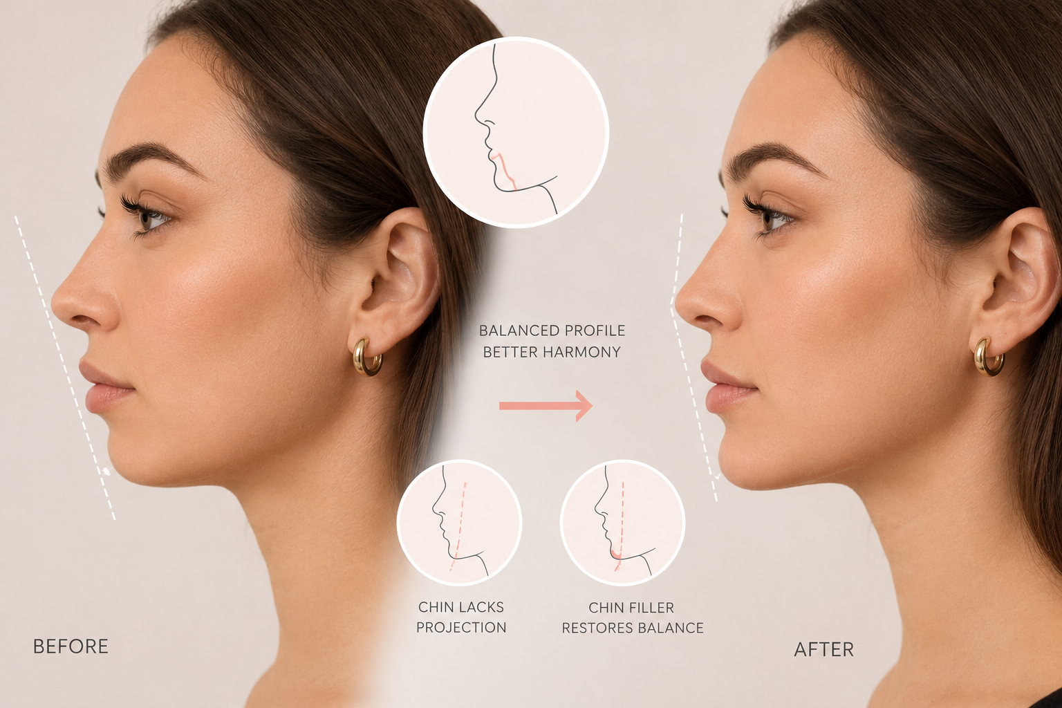 lip or chin filler diagram